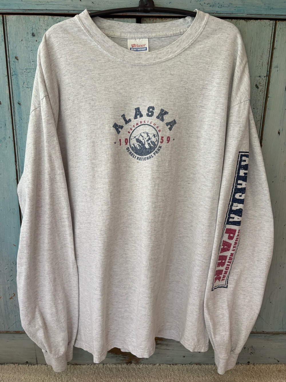 Vintage Alaska Denali National Park Graphic Tee in Heather Gray - Picture 2 of 9